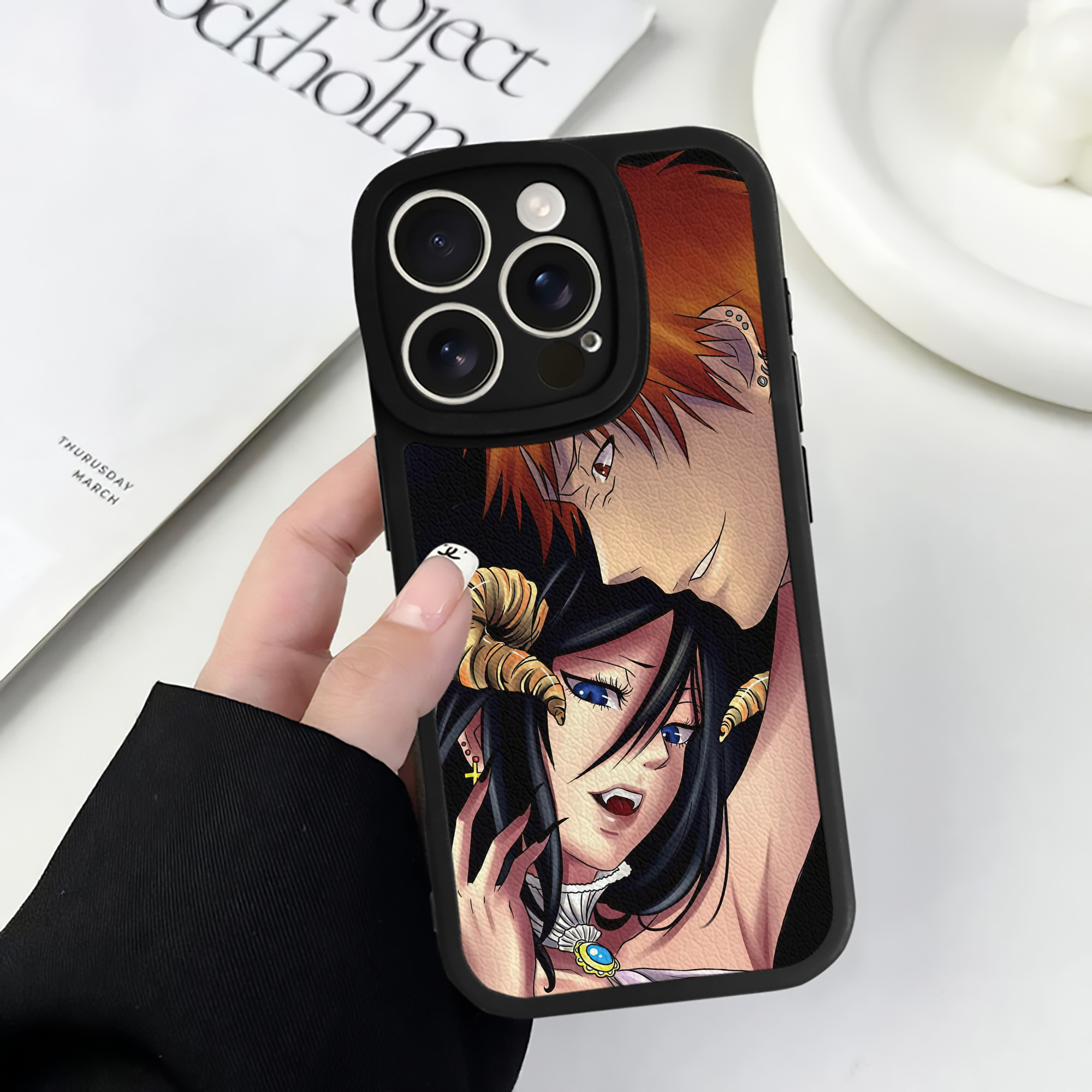 （画像用） ブリーチ BLEACH 【iPhone 16シリーズ対応】シリコンスマホケース（レザー調） 材質：シリコン